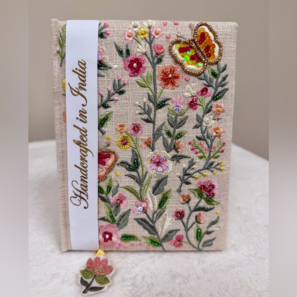 Handcrafted Embroidered Floral Notebook